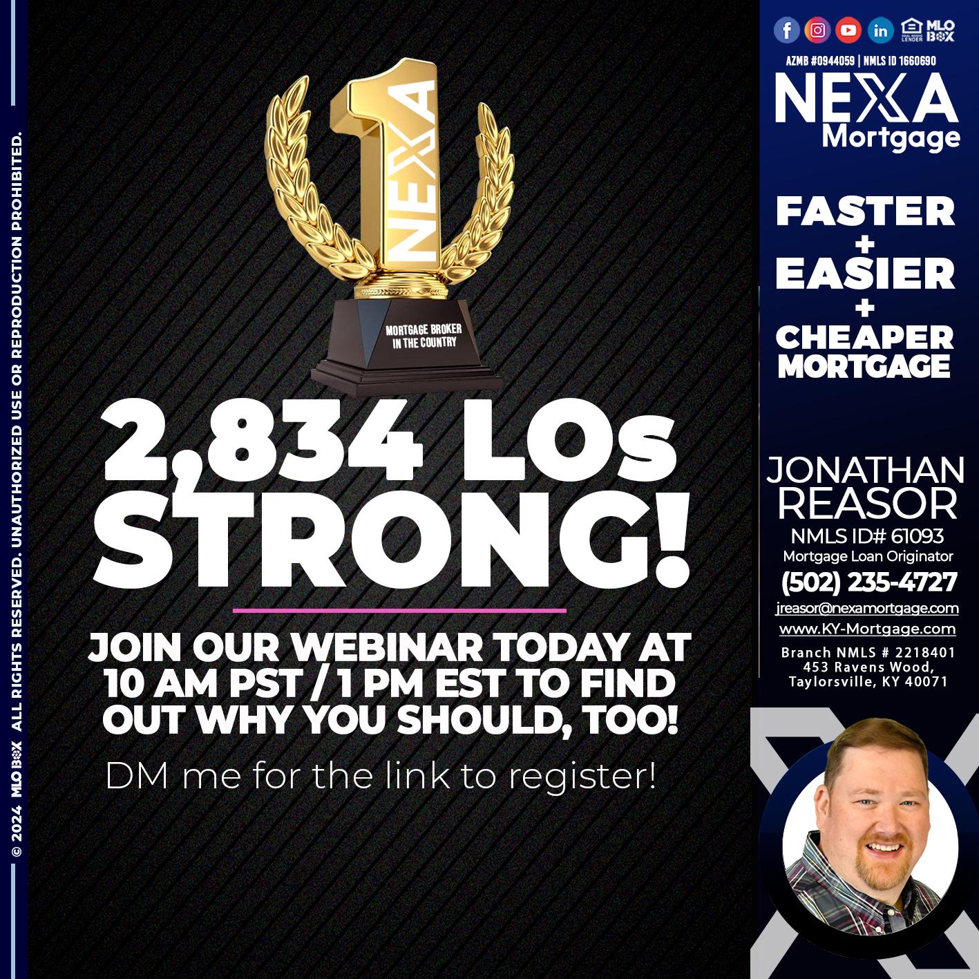 2834 LOs WHY NEXA - Jonathan Reasor -Mortgage Loan Originator
